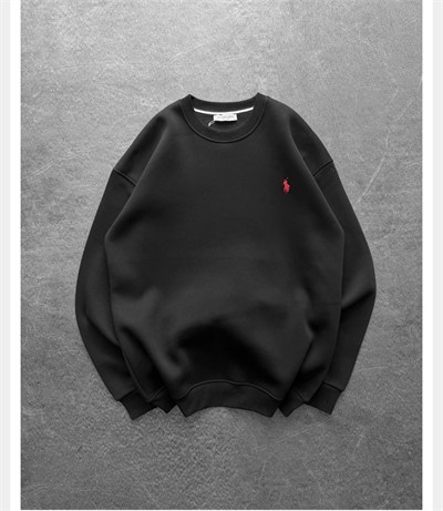 SİYAH BASİC POLO SWEAT