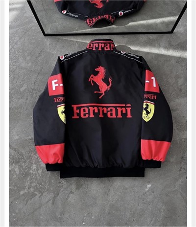 SİYAH FERRARİ BOMBER CEKET