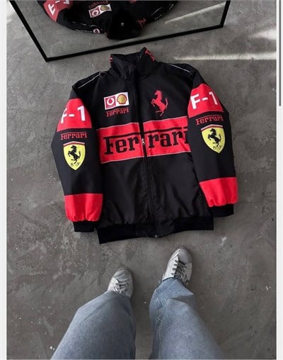 SİYAH FERRARİ BOMBER CEKET