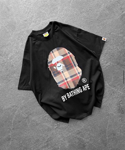 SİYAH SARI KARE BAPE TSHİRT