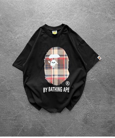 SİYAH SARI KARE BAPE TSHİRT