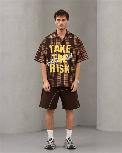 TAKE RISK BASKILI OVERSİZE GÖMLEK