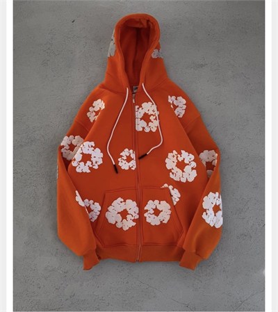 TURUNCU DENİM TEARS HIRKA