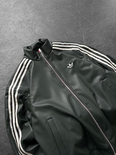 Yeşil Adidas Deri Ceket