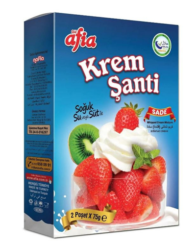 AFİA KREM ŞANTİ SADE 2*75GR