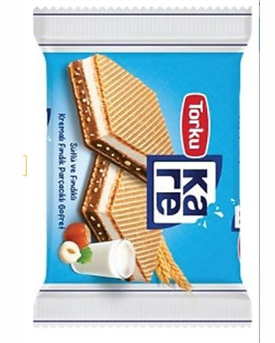 TORKU 30GR KARE FINDIK KREMALI SÜTLÜ GOFRET