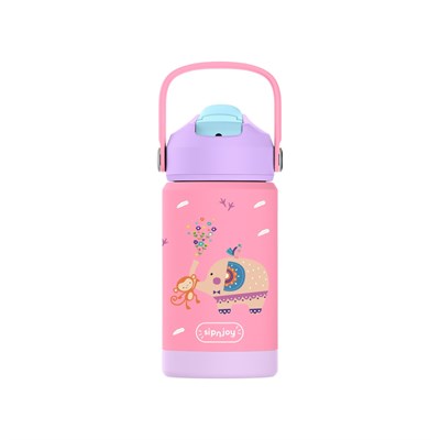 SipnJoy - FlipSip Çocuk Su Termosu | 360 ml - Jolly Elephant