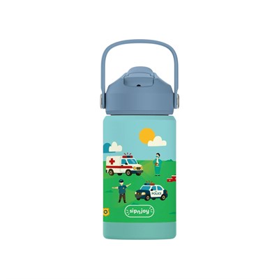 SipnJoy - FlipSip Çocuk Su Termosu | 360 ml - Rescue Crew