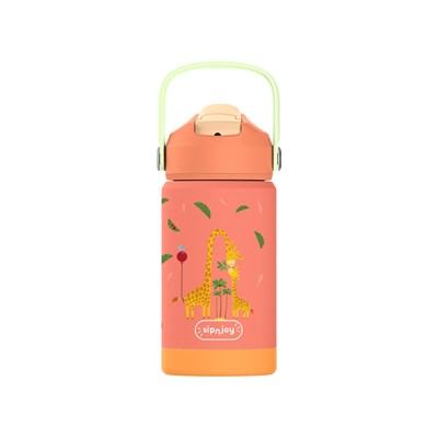 SipnJoy - FlipSip Çocuk Su Termosu | 360 ml - Giggle Giraffe