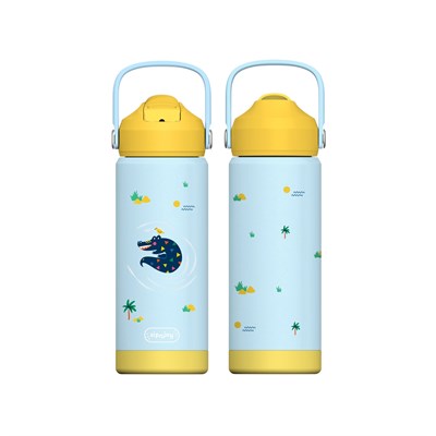 SipnJoy - FlipSip Çocuk Su Termosu | 550 ml - Snappy Croc