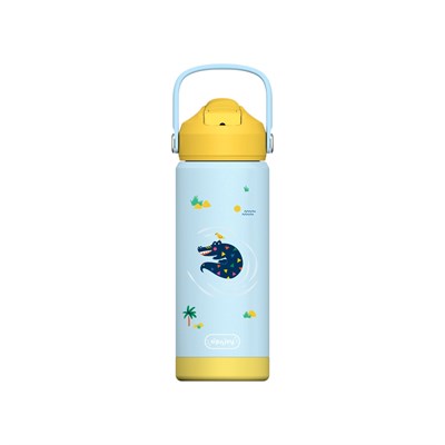 SipnJoy - FlipSip Çocuk Su Termosu | 550 ml - Snappy Croc