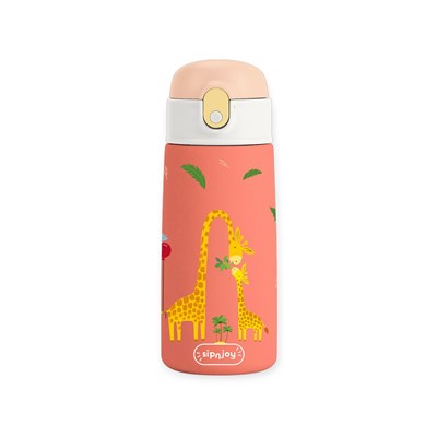 SipnJoy - SipSquad Çocuk Su Termosu | 480 ml - Giggle Giraffe