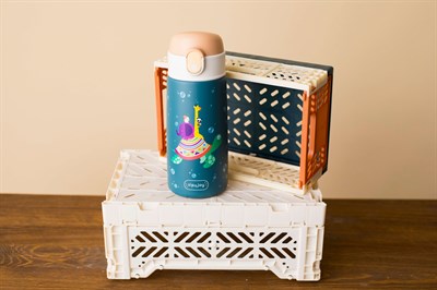SipnJoy - SipSquad Çocuk Su Termosu | 480 ml - Turtle Voyage
