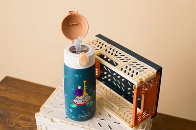 SipnJoy - SipSquad Çocuk Su Termosu | 480 ml - Turtle Voyage