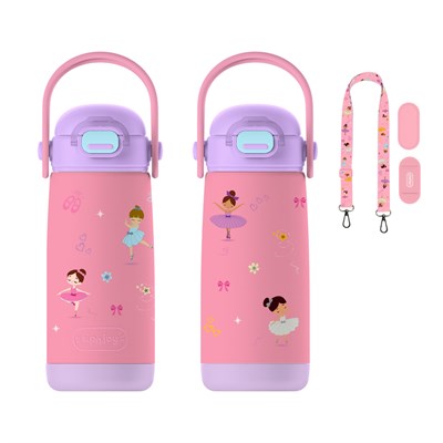 SipnJoy - SipSquad Plus Çocuk Su Termosu  | 480 ml - Ballerina Sparkle