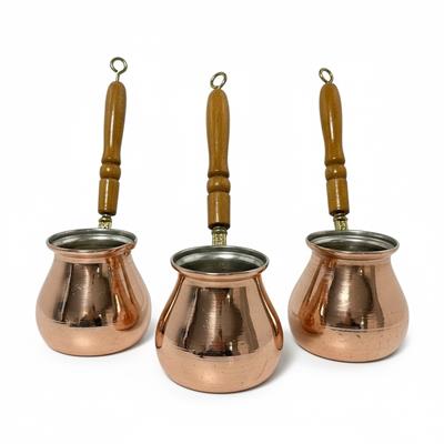 Bakır 3lü Damla Cezve