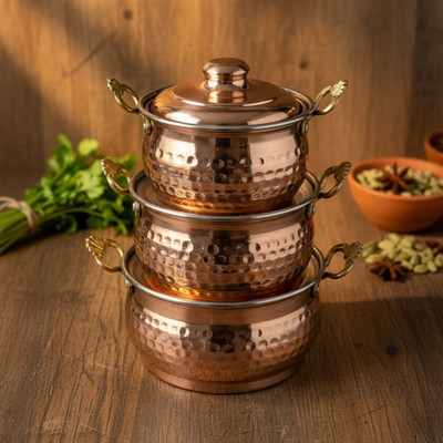 Bakır 3lü Mama Kazanı