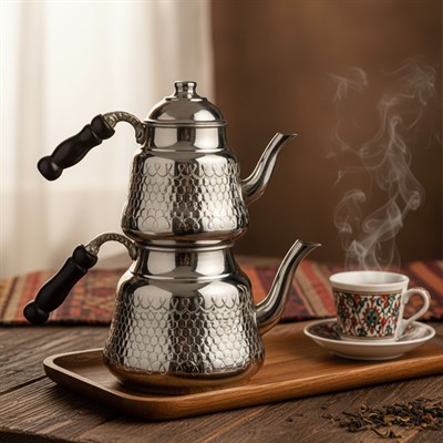 Bakır Anadolu Çaydanlık