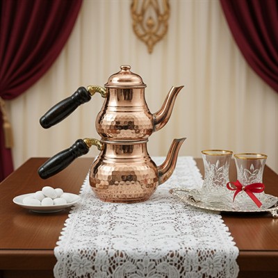 Bakır Küçük Damat Çaydanlık