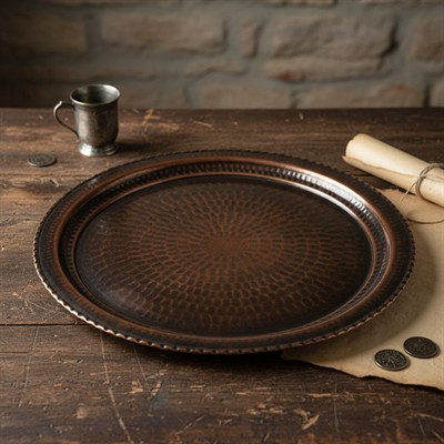 Bakır El Dövme Tepsi