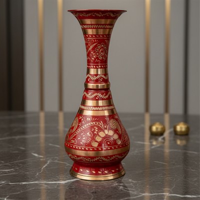 Bakır Erzincan İşlemeli Vazo