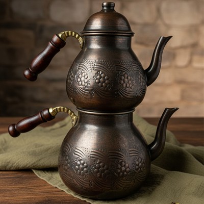 Bakır Jumbo Çaydanlık