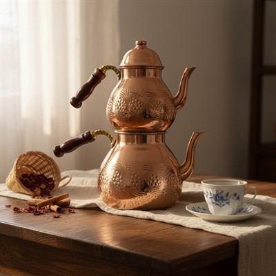 Bakır Jumbo Çaydanlık