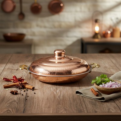 Bakır Kapaklı Kavurma Saçı