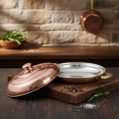 Bakır Kapaklı Kavurma Saçı