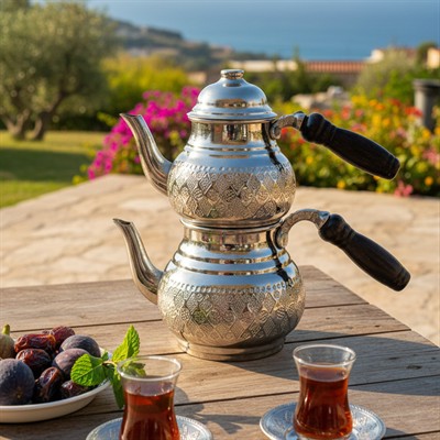 Bakır Küçük Klasik Çaydanlık