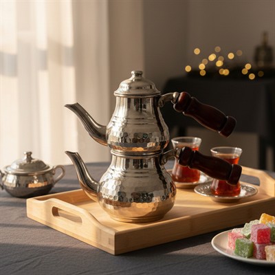 Bakır Küçük Klasik Çaydanlık