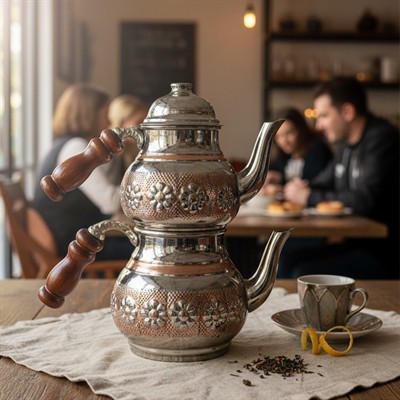 Bakır Küçük Klasik Çaydanlık