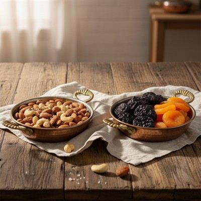 Bakır Kulplu Kahvaltılık & Çerezlik