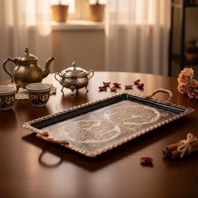 Bakır Mine İşleme Dikdörtgen Tepsi