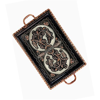 Bakır Mine İşleme Dikdörtgen Tepsi