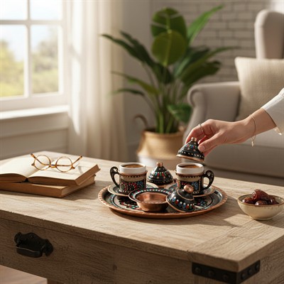 Bakır Mine işleme Erzincan 2 Kişilik Fincan Seti