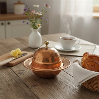 Bakır Mini Yuvarlak Lokumluk