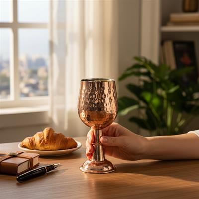 Bakır Mino Şarap Kadehi 