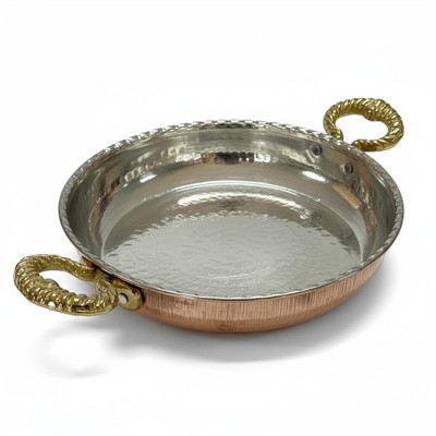 Darbeli Kalın Bakır Tava & Yumurta Sahanı Desenli