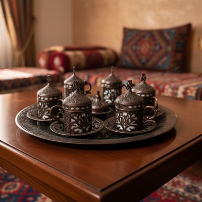 Döküm Fincan Seti 6 Kişilik