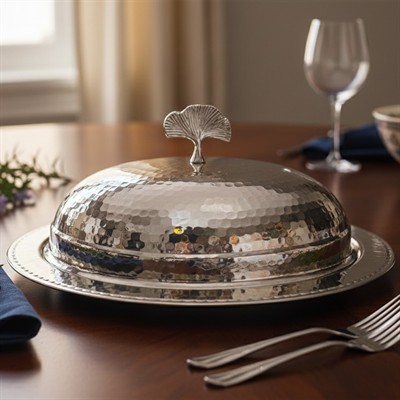 Dövme Bakır Kayık Sunumluk Kapaklı