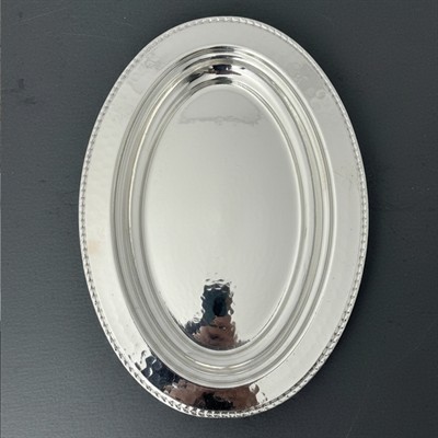 Dövme Bakır Kayık Sunumluk Tabak