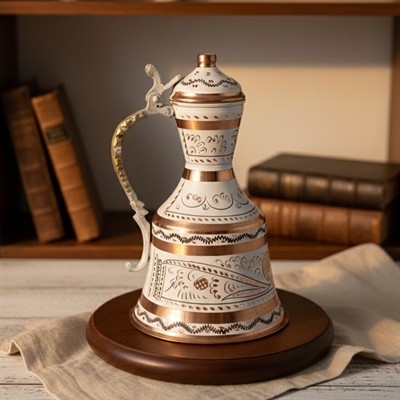 Erzincan Mine İşlemeli Bakır İbrik