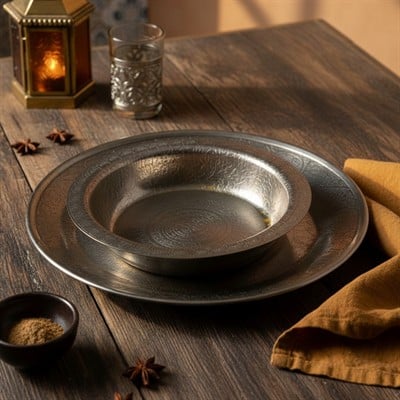 Krom Çorba Kasesi Tabaklı