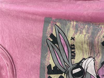 BUGS BUNNY BASKILI TAŞLANMIŞ PEMBE TSHİRT