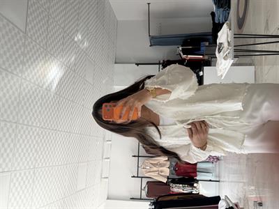 Püskül Detay Bağlamalı Kimono - Beyaz