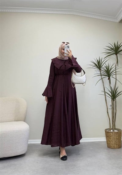 3605 - Celin Elbise - Bordo