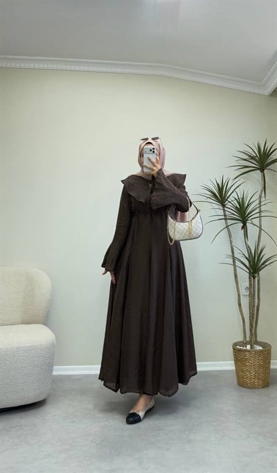 3605 - Celin Elbise - Kahverengi