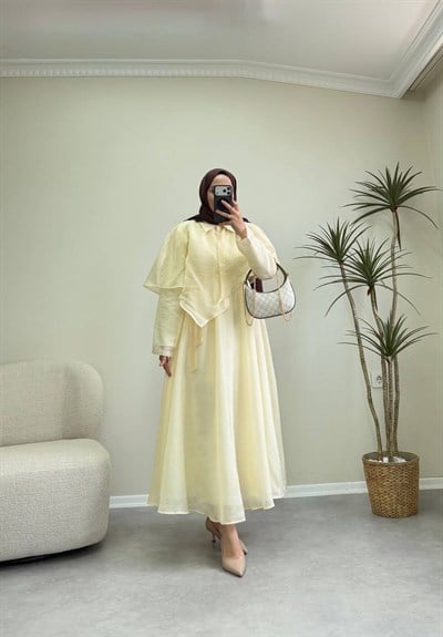 3742 - Amora Elbise - Sarı