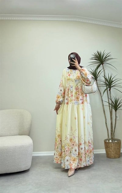 4008 - Rüya Elbise -  Sarı
